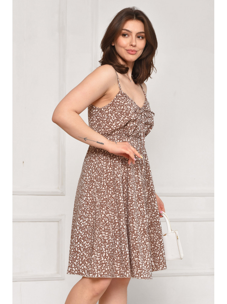 Сарафан женский коричневого цвета с принтом 6200 211978C