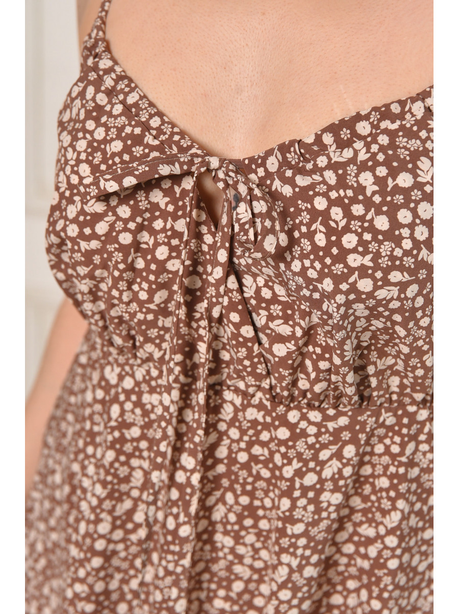 Сарафан женский коричневого цвета с принтом 6200 211978C