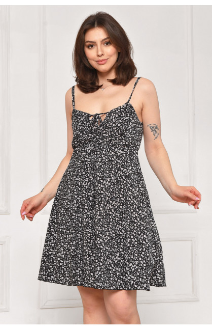 Сарафан женский черного цвета с принтом 6200 211980C