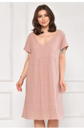 Сарафан женский полубатальный светло-розового цвета 6055 211984C Сарафан женский полубатальный светло-розового цвета 6055 211984C