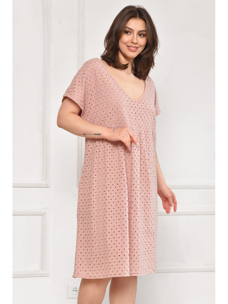 Сарафан женский полубатальный светло-розового цвета 6055 211984C