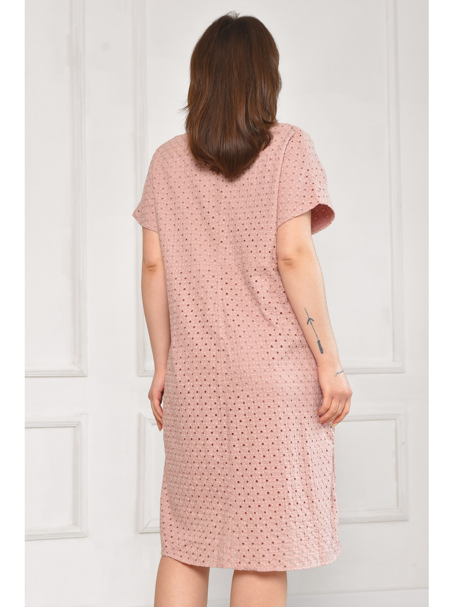 Сарафан женский полубатальный светло-розового цвета 6055 211984C