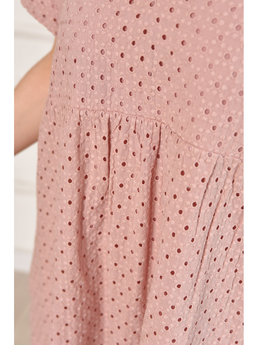 Сарафан женский полубатальный светло-розового цвета 6055 211984C