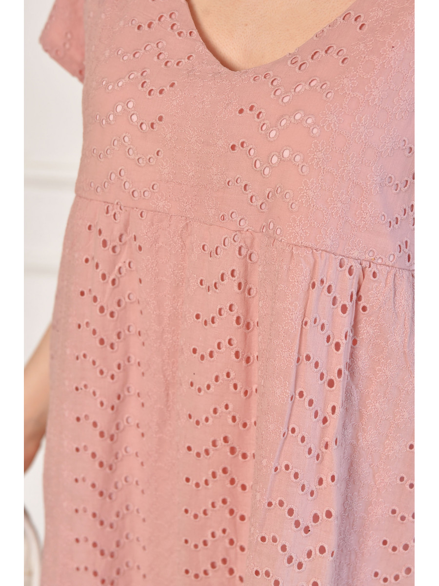 Сарафан женский полубатальный светло-розового цвета 6055 211985C