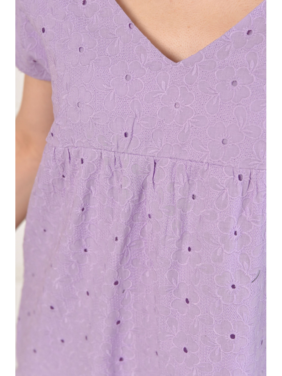 Сарафан женский однотонный сиреневого цвета 6054 211986C
