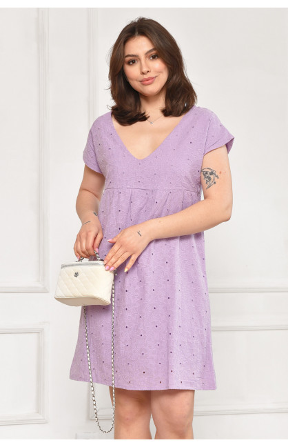 Сарафан женский однотонный сиреневого цвета 6054 211987C