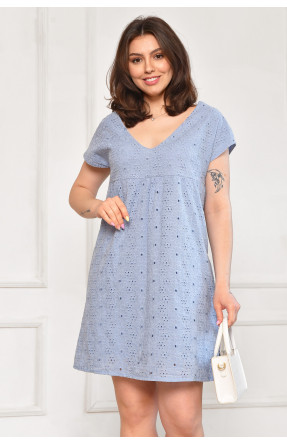 Сарафан женский однотонный голубого цвета 6054 211988C Сарафан женский однотонный голубого цвета 6054 211988C