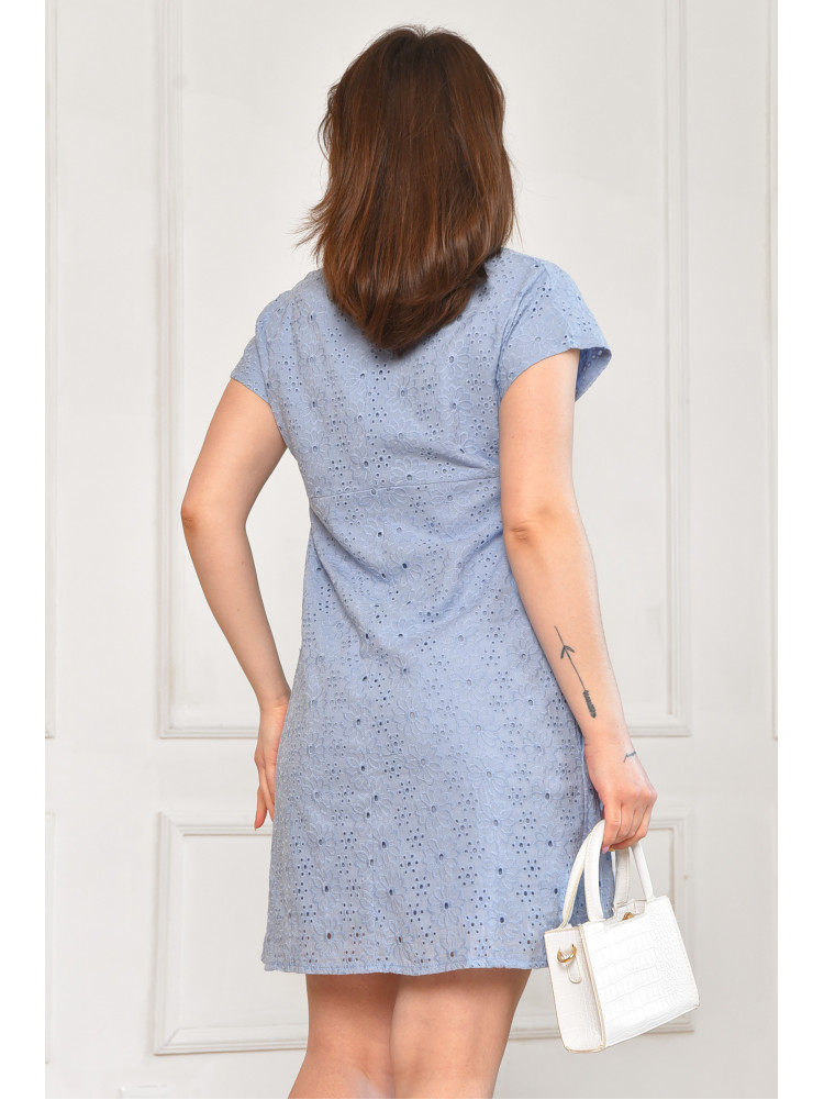 Сарафан женский однотонный голубого цвета 6054 211988C