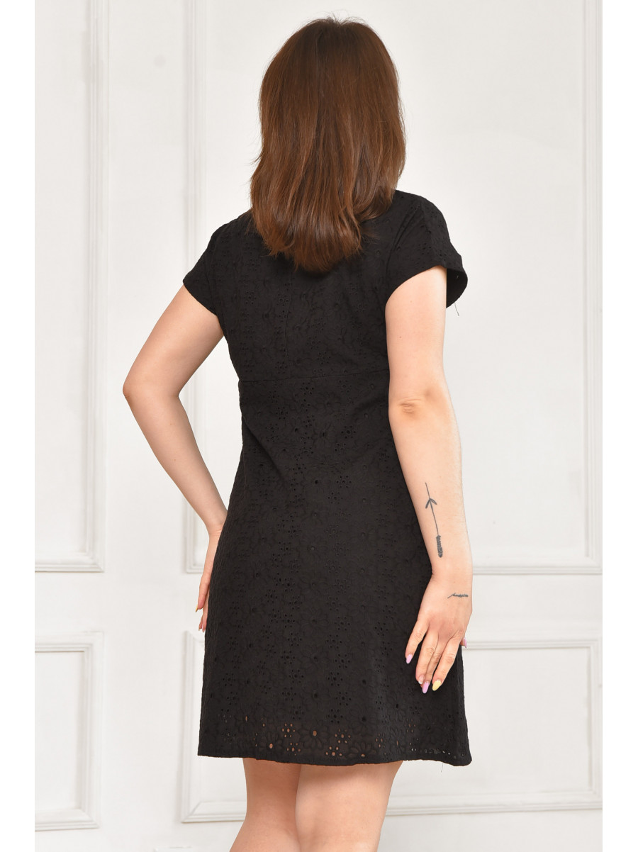 Сарафан женский однотонный черного цвета 6054 211989C