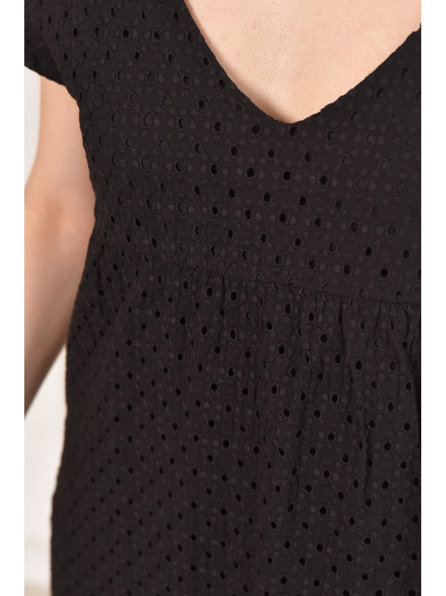 Сарафан женский однотонный черного цвета 6054 211990C