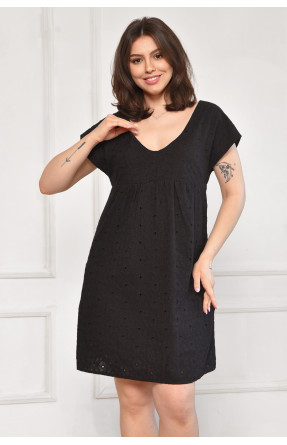 Сарафан женский однотонный черного цвета 6051 211992C