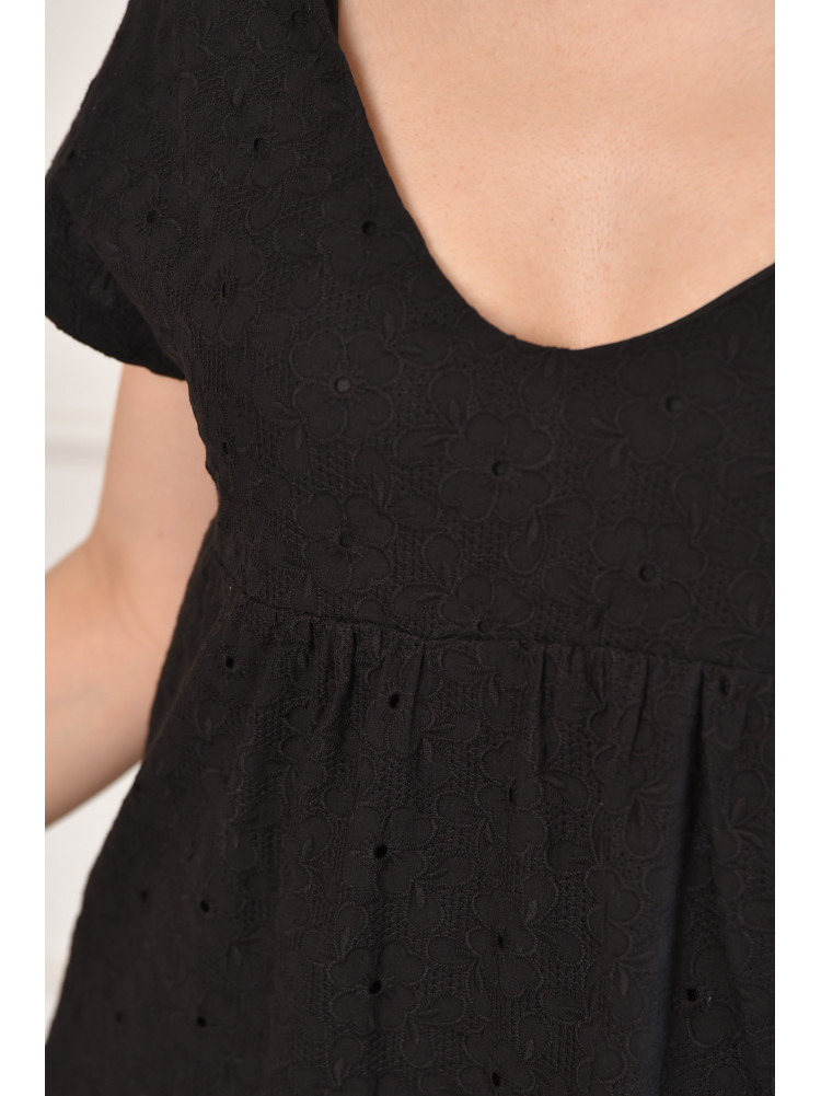 Сарафан женский однотонный черного цвета 6051 211992C