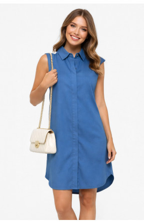 Сукня жіноча однотонна синього кольору 6027 211998C Сукня жіноча однотонна синього кольору 6027 211998C