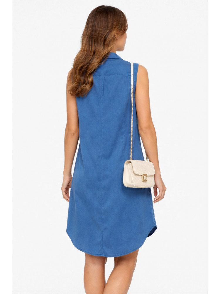 Сукня жіноча однотонна синього кольору 6027 211998C