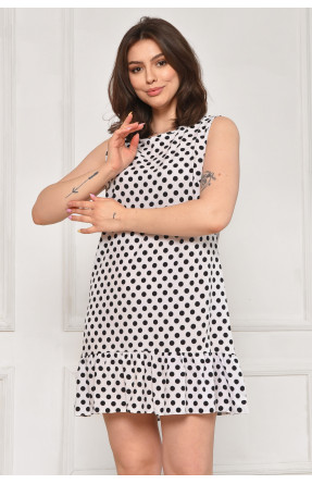Платье женское белого цвета с принтом 6048 212000C