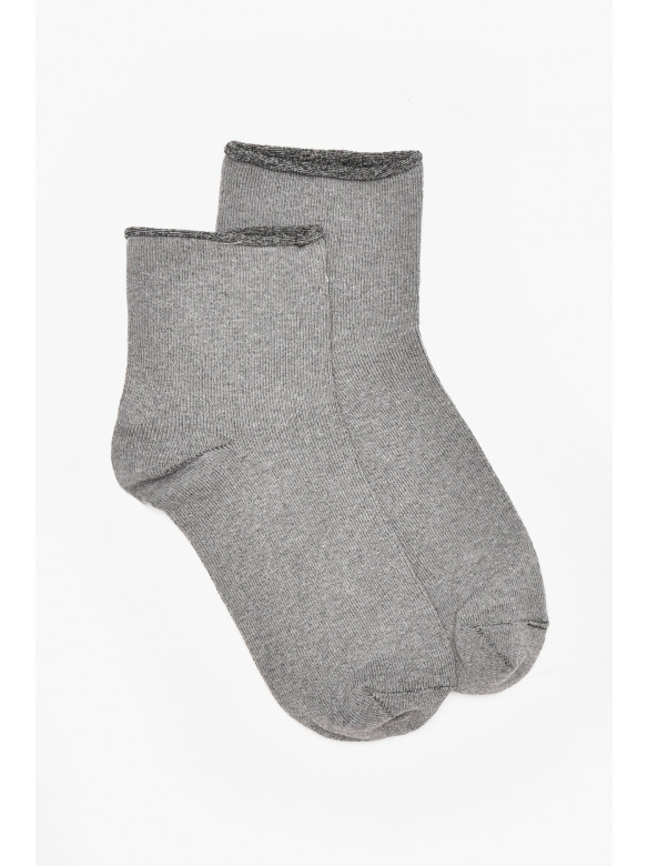 Шкарпетки жіночі медичні демісезонні сірого кольору 212009C