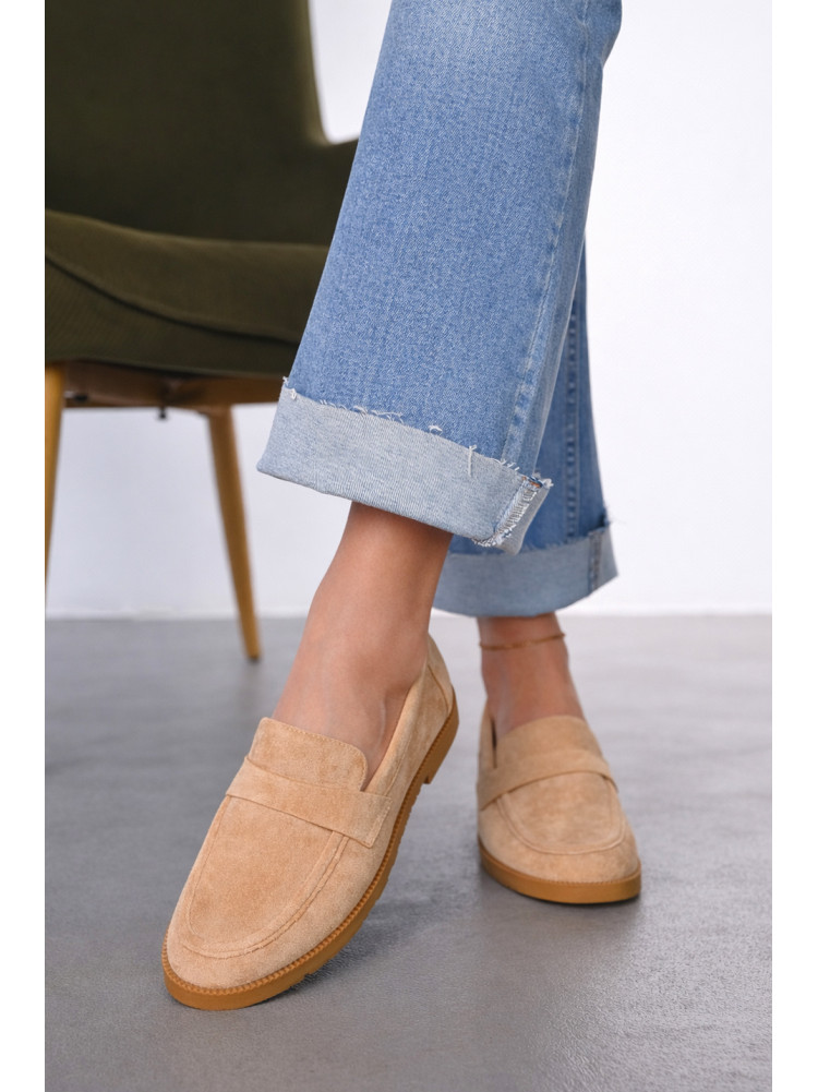 Туфли-лоферы женские бежевого цвета 6548-13 212017C