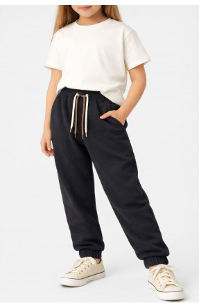 Штаны детские вельветовые для девочки черного цвета 311 212019C