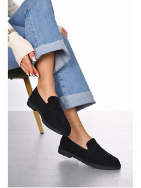 Туфли-лоферы женские черного цвета 6548-22 212020C