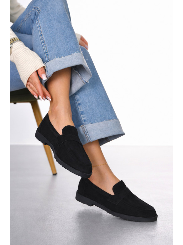 Туфли-лоферы женские черного цвета 6548-22 212020C