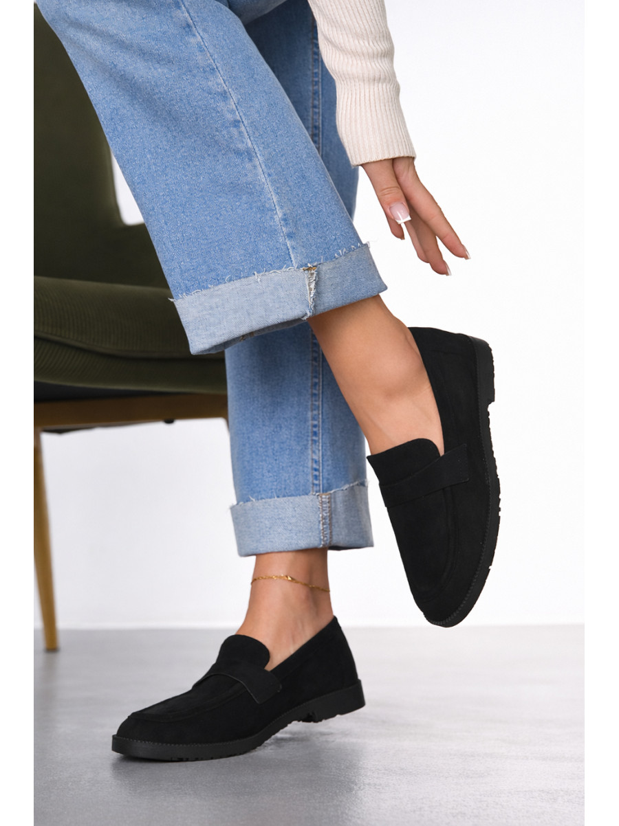 Туфли-лоферы женские черного цвета 6548-22 212020C
