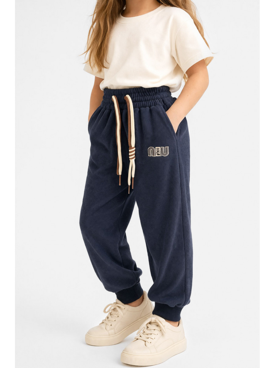 Штаны детские вельветовые для девочки серого цвета 312-2 212021C