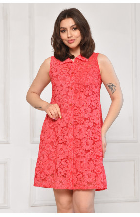 Платье женское однотонное красного цвета 6087 212024C