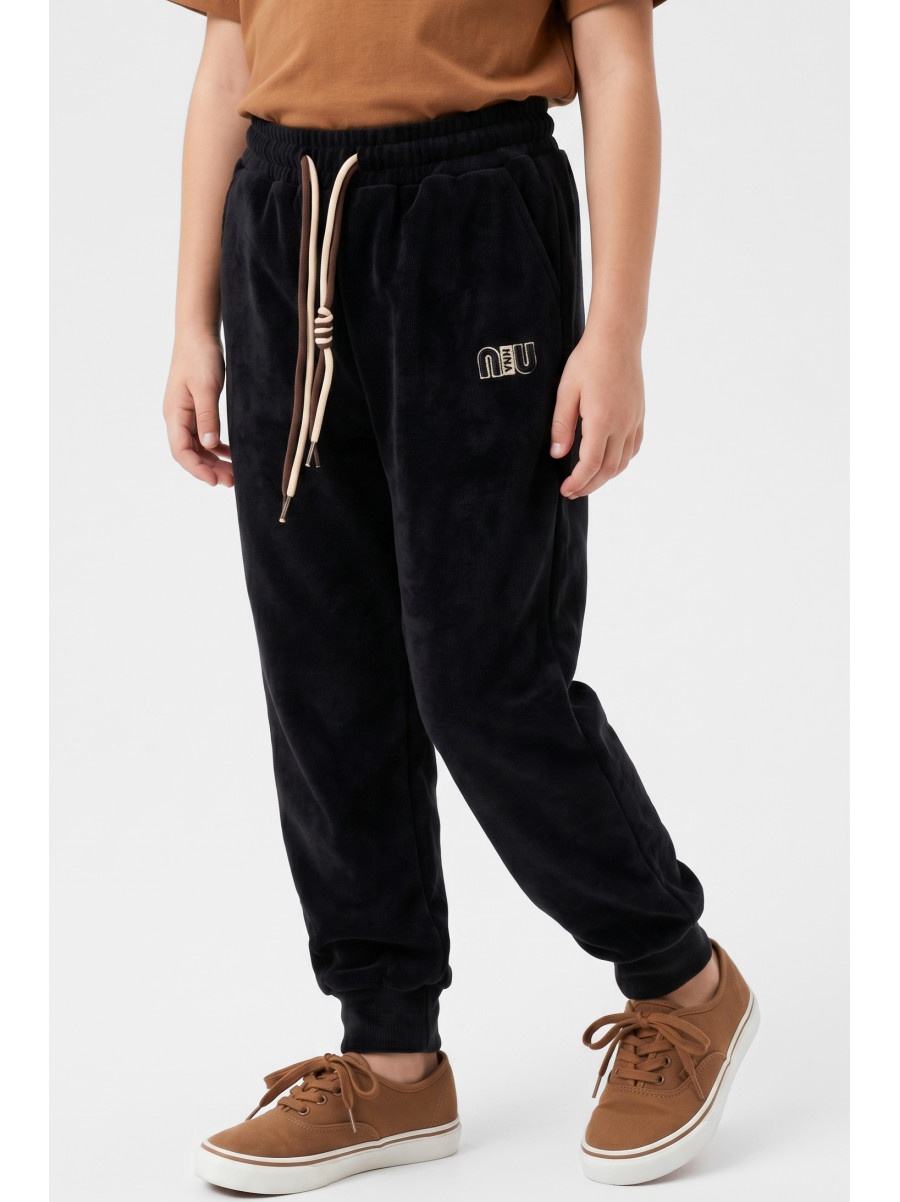 Штани дитячі вельветові для дівчинки чорного кольору 312-2 212025C