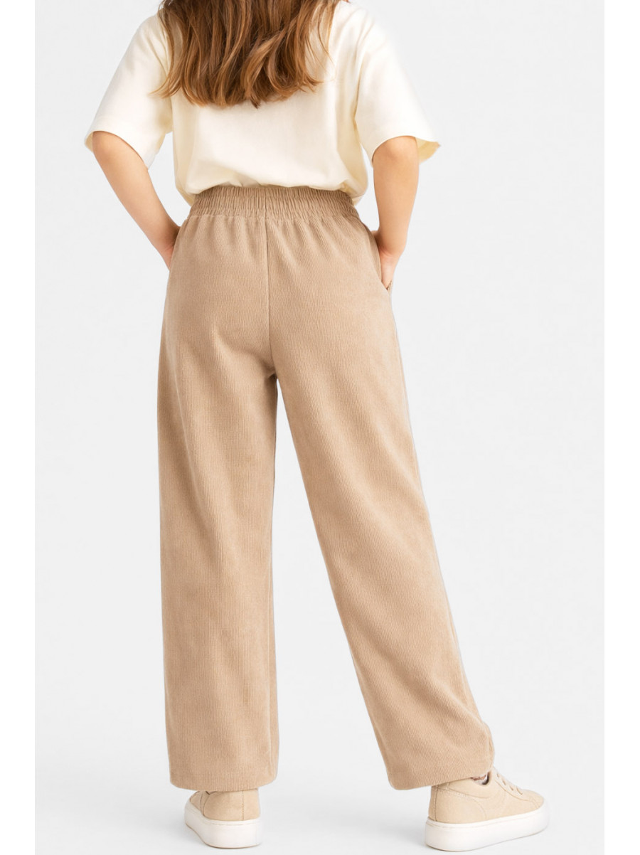 Штани дитячі вельветові для дівчинки бежевого кольору 312 212027C