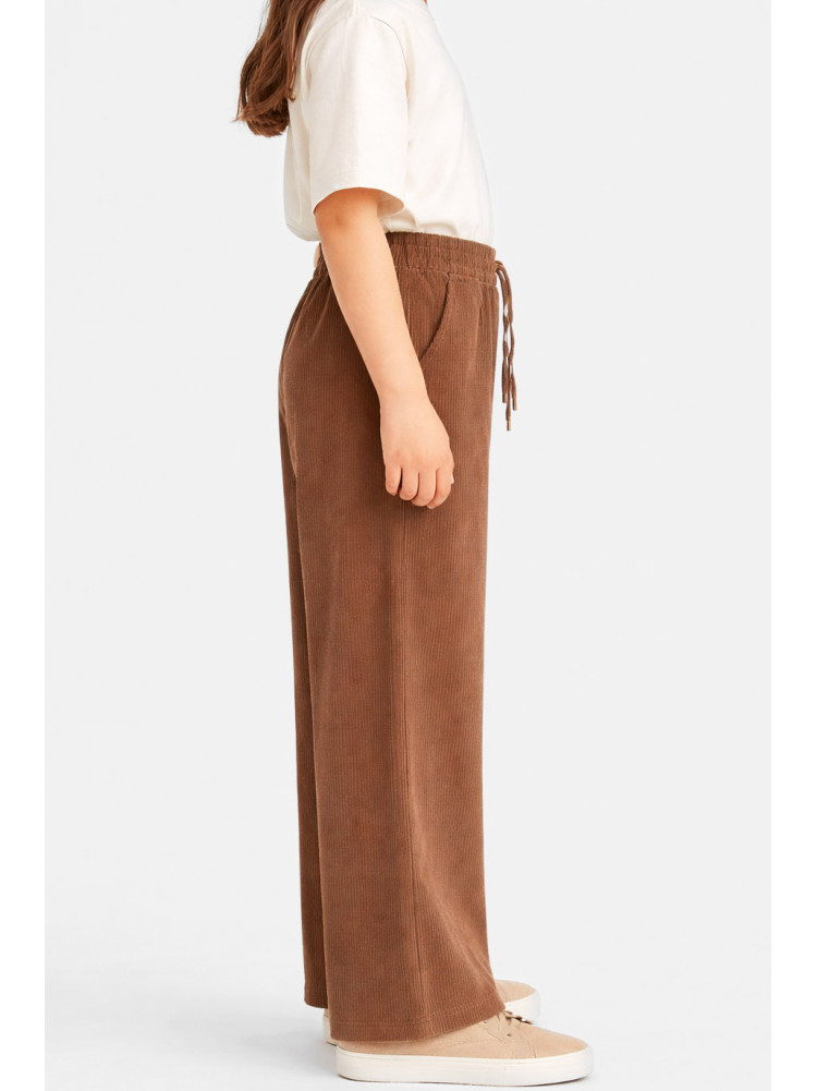 Штани дитячі вельветові для дівчинки коричневого кольору 312 212028C