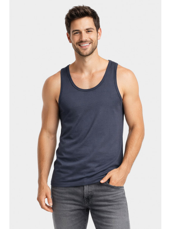 Майка мужская однотонная тёмно-серого цвета 1111 212031C