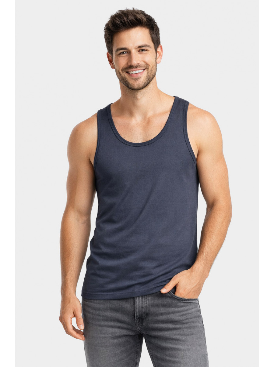 Майка мужская однотонная тёмно-серого цвета 1111 212031C