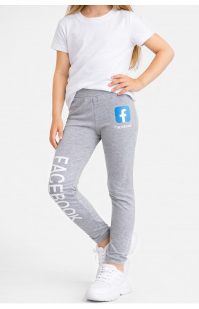 Лосини дитячі для дівчинки сірого кольору 436-2 212033C