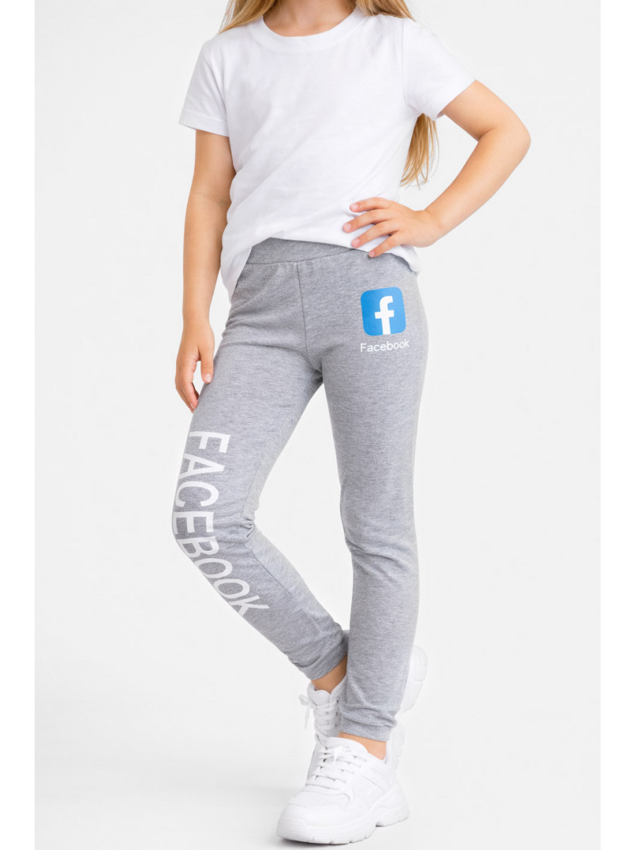 Лосини дитячі для дівчинки сірого кольору 436-2 212033C