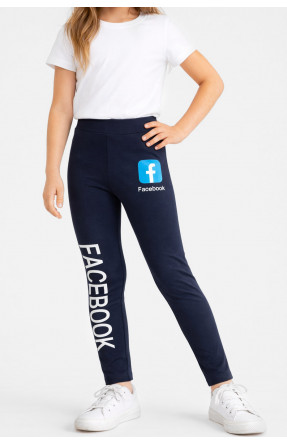 Лосини дитячі для дівчинки темно-синього кольору 436-2 212035C