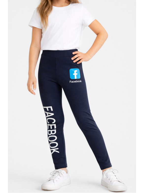 Лосини дитячі для дівчинки темно-синього кольору 436-2 212035C