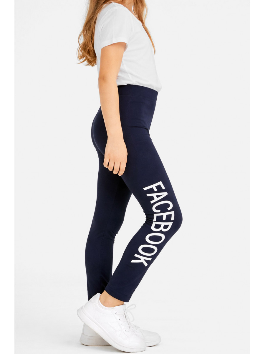 Лосини дитячі для дівчинки темно-синього кольору 436-2 212035C