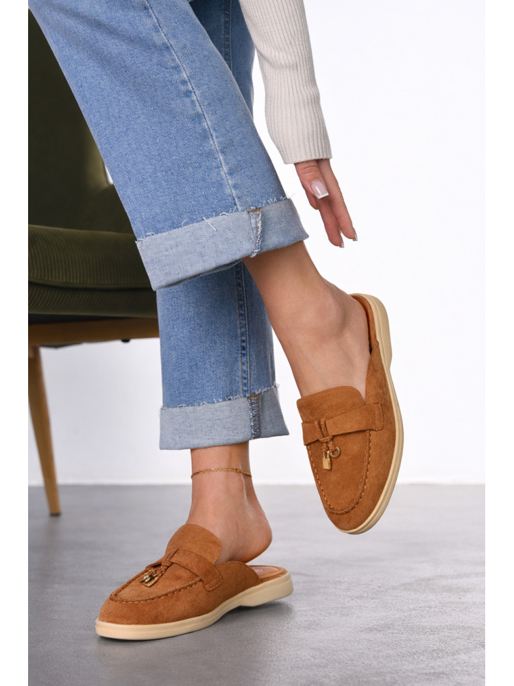 Мюли женские темно-бежевого цвета в26121-3 212039C