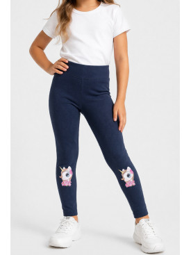 Лосины детские для девочки синего цвета 436-5 212043C