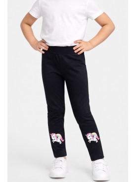 Лосины детские для девочки черного  цвета 436-5 212045C