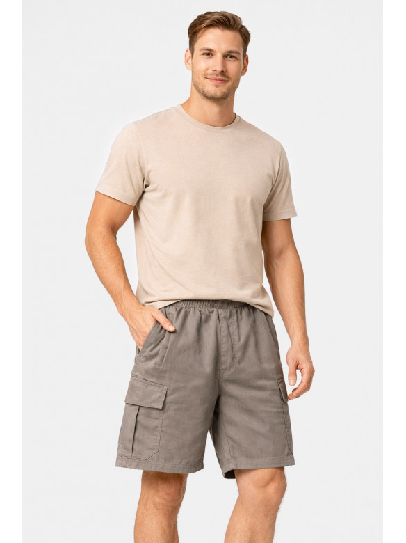 Шорти чоловічі однотонні сірого кольору 2101 212046C