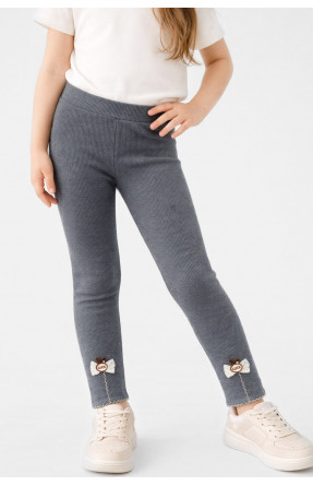 Лосини дитячі трикотажні для дівчинки темно-сірого кольору 401-1 212047C