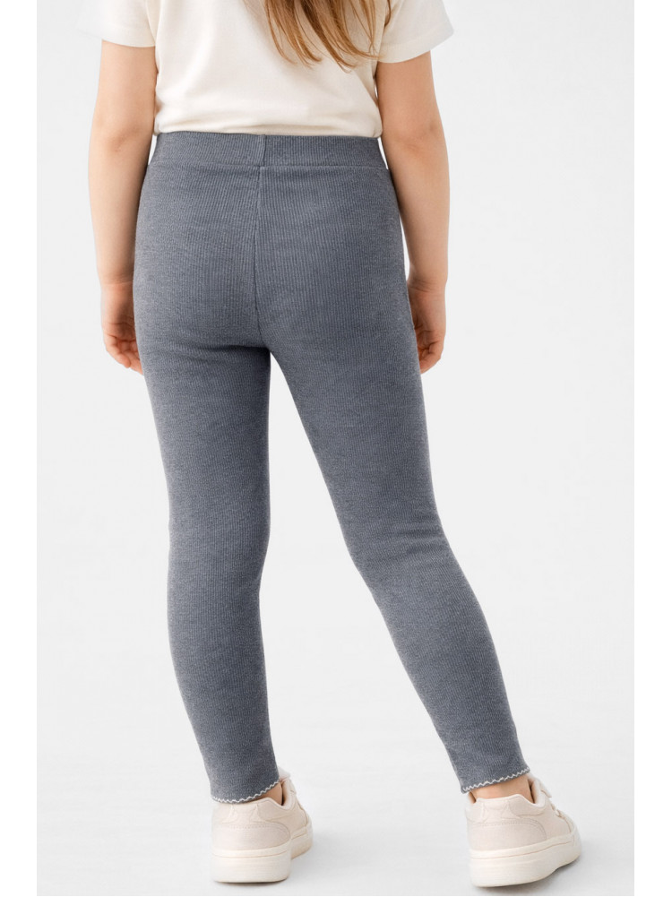 Лосини дитячі трикотажні для дівчинки темно-сірого кольору 401-1 212047C