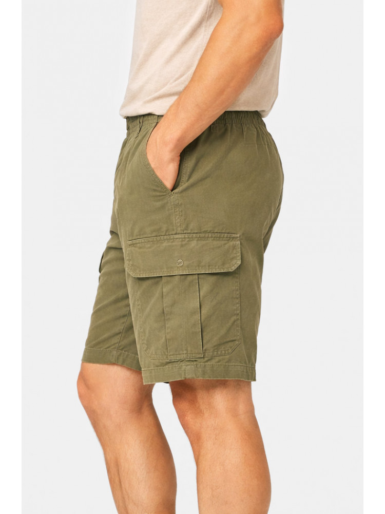 Шорти чоловічі однотонні  кольору хакі 2101 212048C