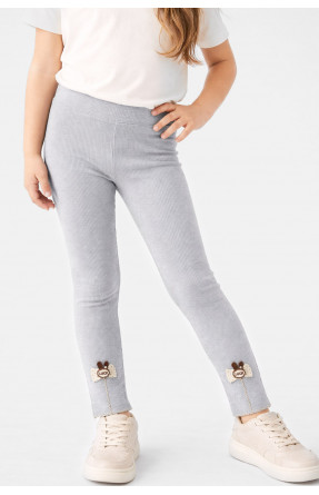 Лосини дитячі трикотажні для дівчинки сірого кольору 401-1 212049C