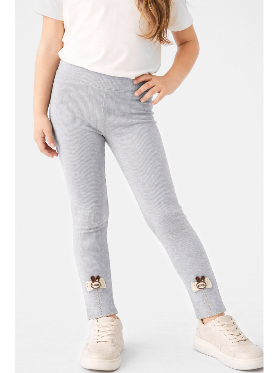 Лосини дитячі трикотажні для дівчинки сірого кольору 401-1 212049C
