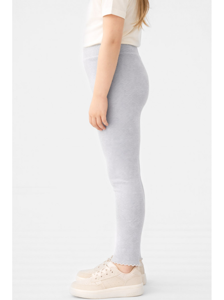 Лосини дитячі трикотажні для дівчинки сірого кольору 401-1 212049C