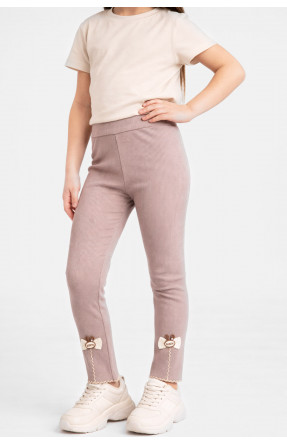 Лосини дитячі трикотажні для дівчинки бежевого кольору 401-1 212051C