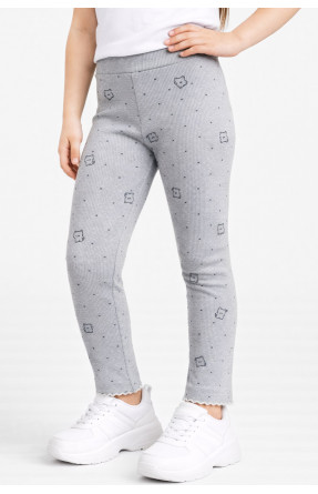 Лосини дитячі трикотажні для дівчинки сірого кольору 401-6 212054C