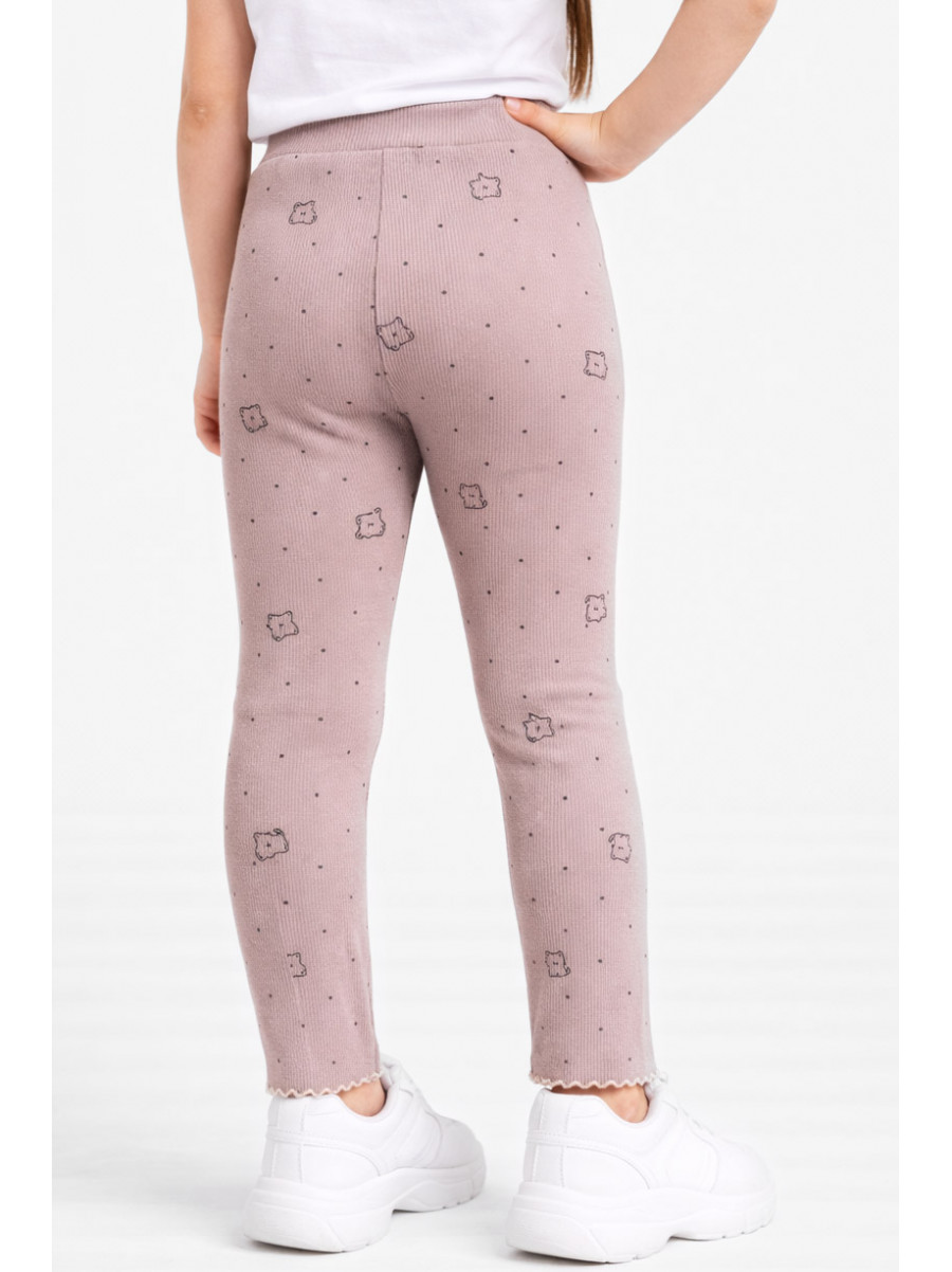 Лосини дитячі трикотажні для дівчинки бежевого кольору 401-6 212055C